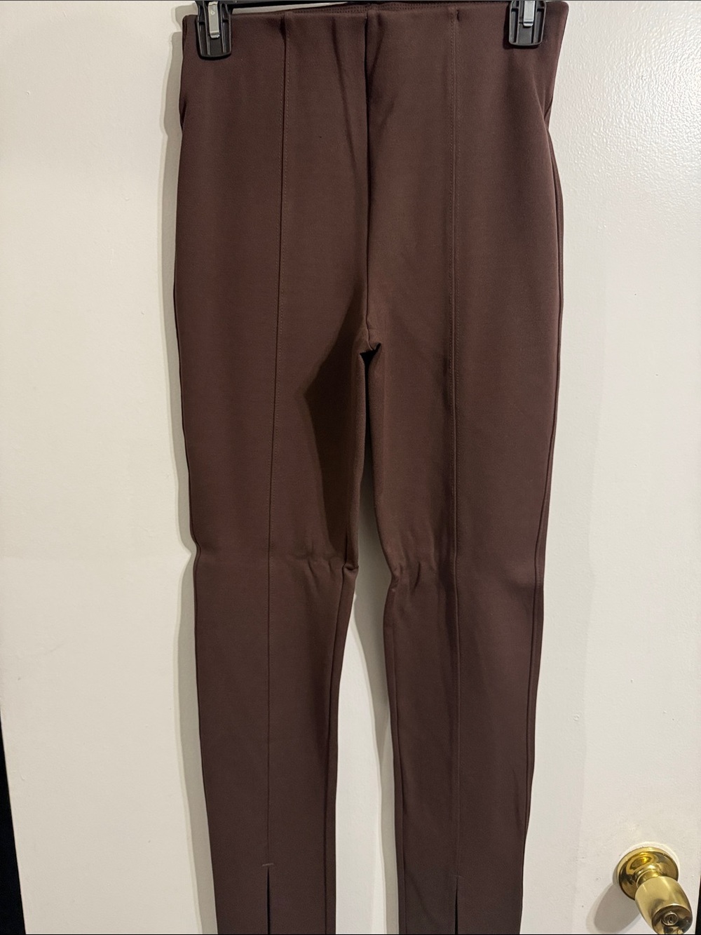 Old Navy Chocolate Brown Ponte Leggings with Front Seam
